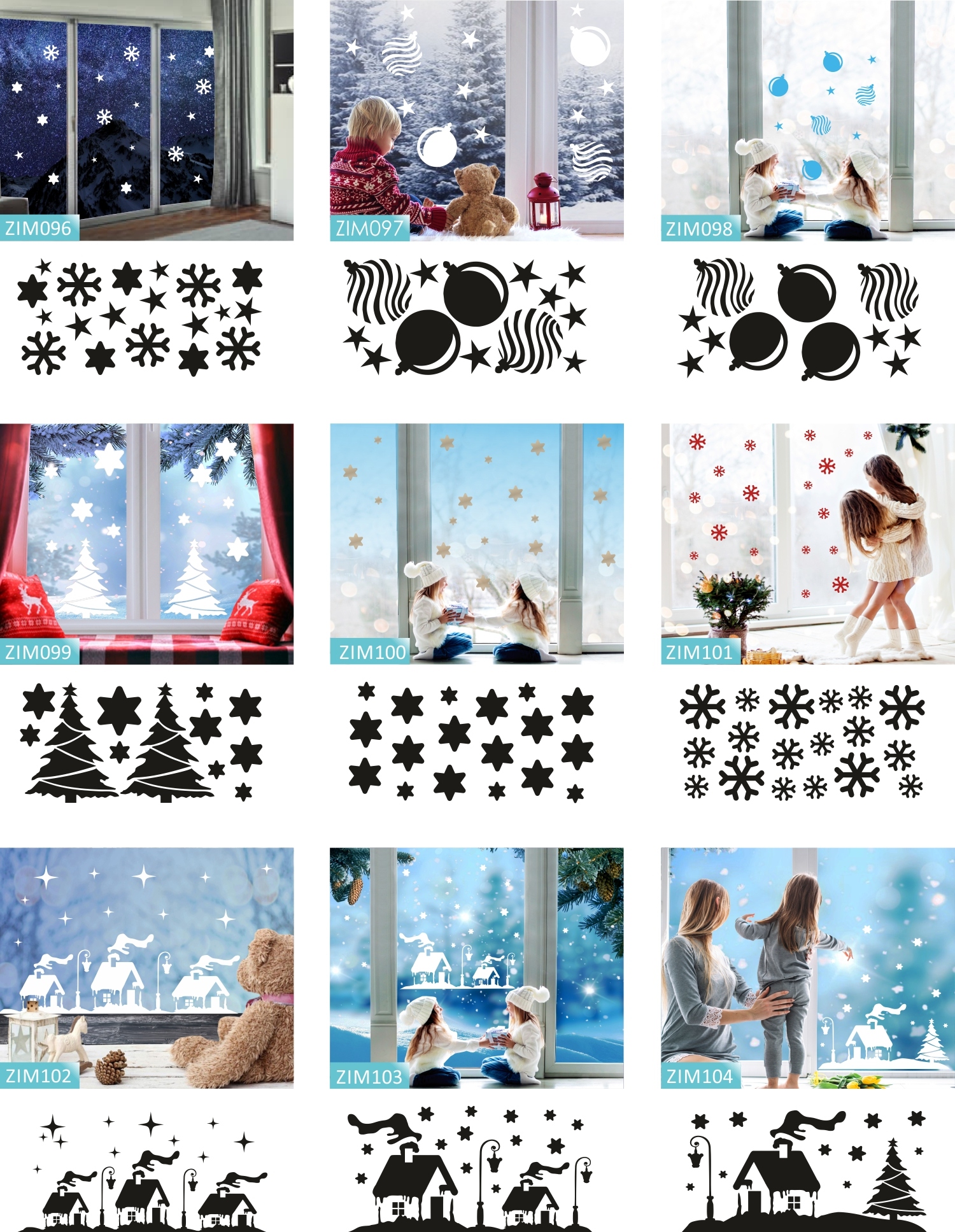 NAKLEJKI ŚWIĄTECZNE NA WITRYNY SKLEPOWE OZDOBY ŚWIĄTECZNE DO SKLEPU ŚWIĘTA Stan opakowania oryginalne