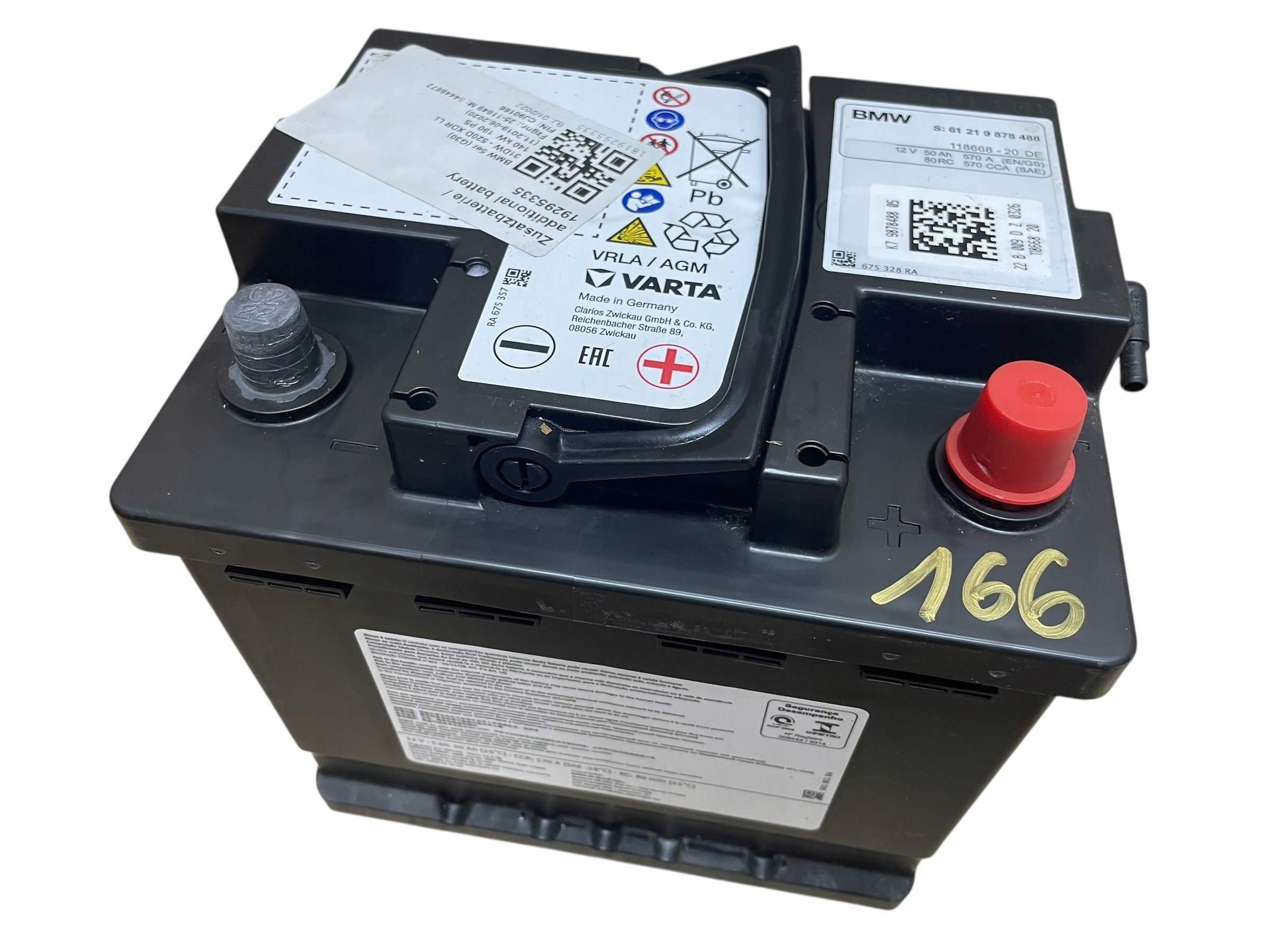 Batteria AGM START-STOP 12V 50AH 570A MINI 2022R Originale