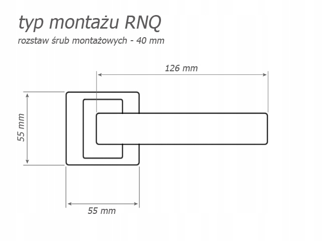 klamka APOLLO CHROM-MAT KWADRATOWA Infinity Line Kod producenta KAO 700/MSC