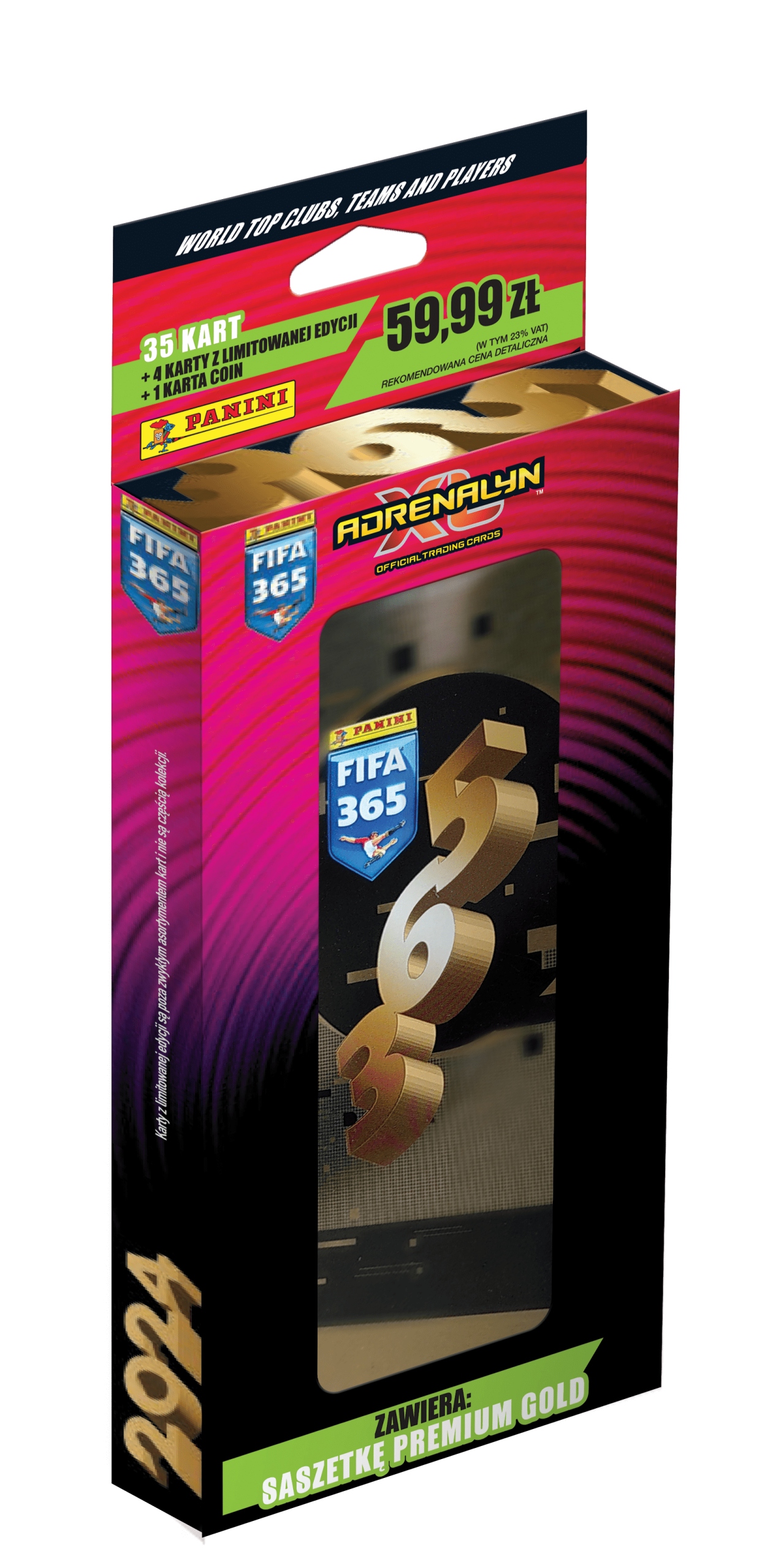 Fifa 365 2024 Karty Piłkarskie średnia nr 2 Puszka Saszetka Gold Fat Pack