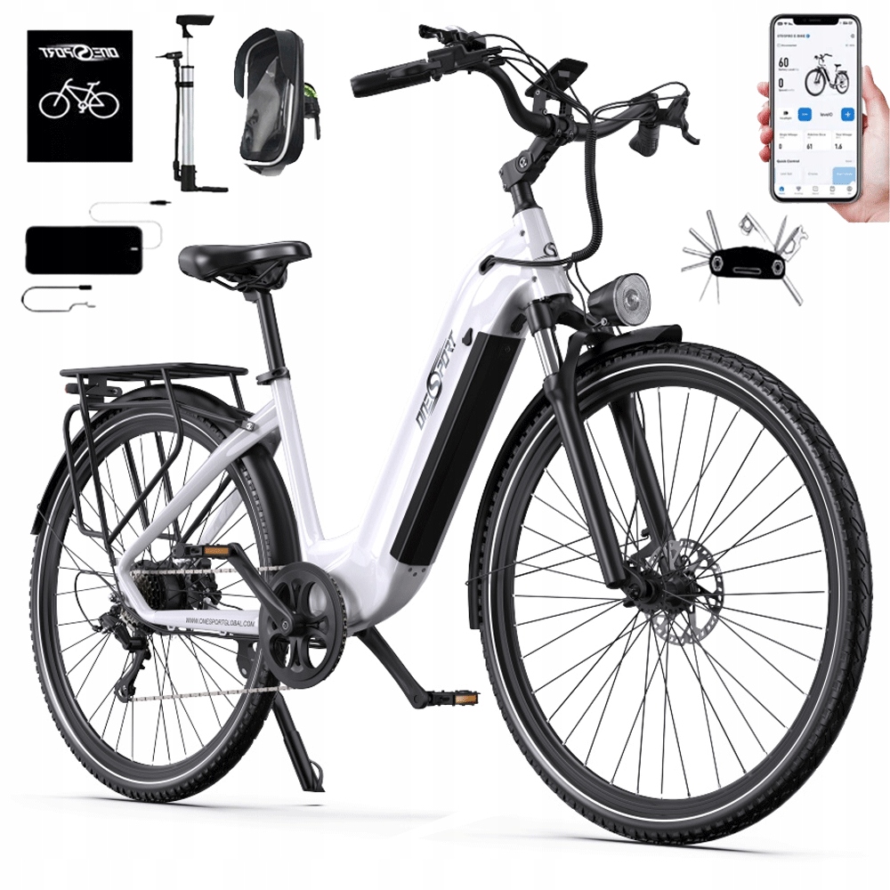 Rower elektryczny Miejski Onesport OT05 Pro 250W 36V 22.5Ah 140km 27,5" Pl