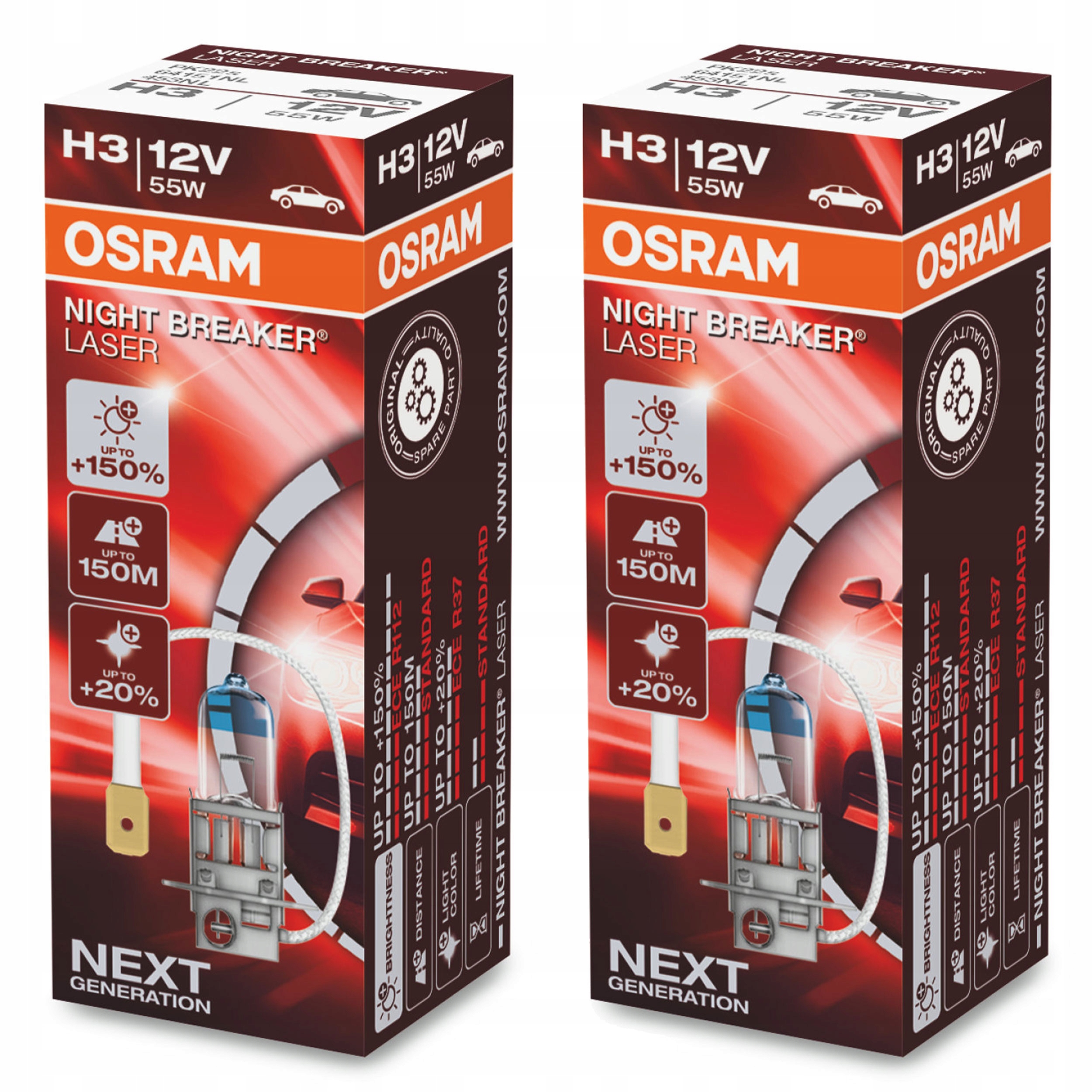 OSRAM Žiarovky H3 Night Breaker Laser +150%