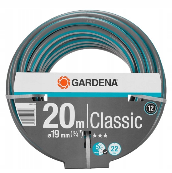 

Wąż ogrodowy Classic 3/4", 20 m Gardena 19mm