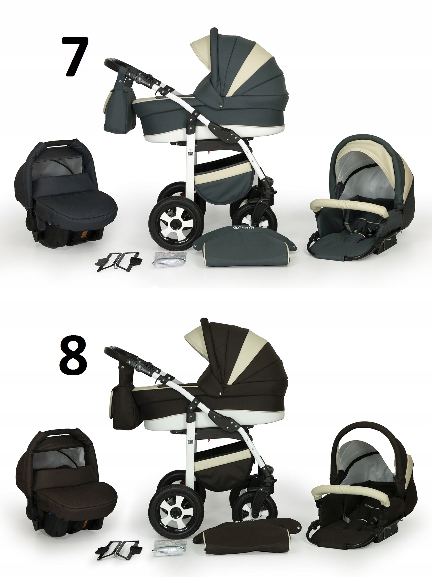 WÓZEK DZIECIĘCY VERDI ELIZ 3W1+TORBA + AKCESORIA Marka Verdi