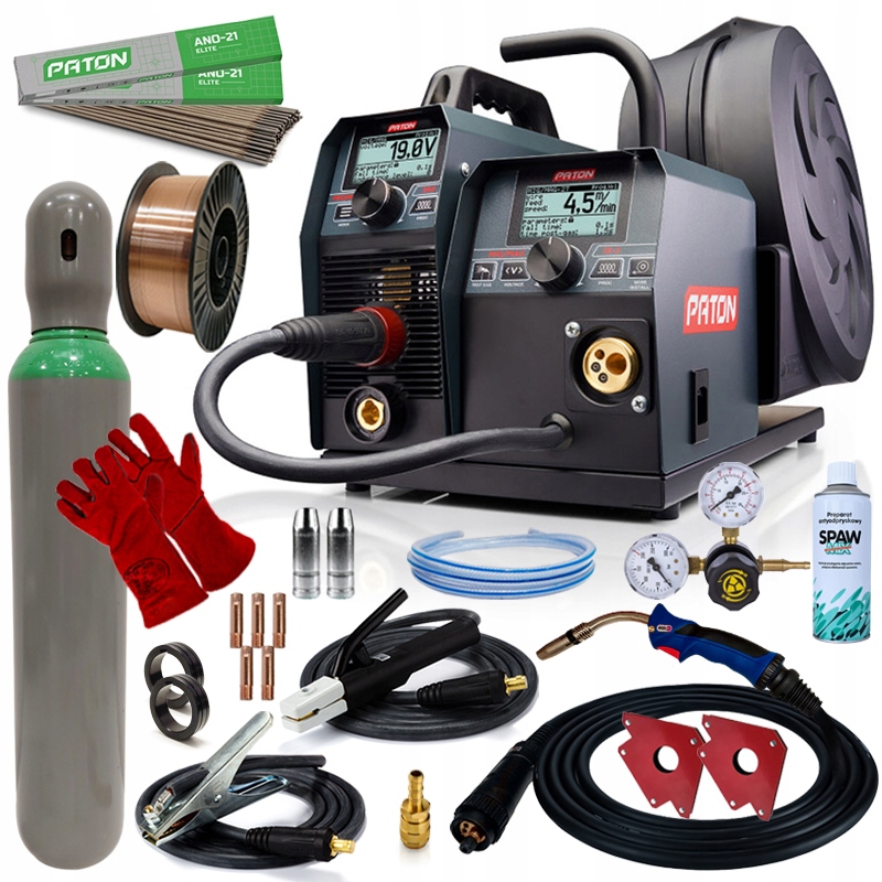 Spawarka Migomat Paton ProMIG 250A 15-2 Mig Mag Mma Tig DC W Zestawie
