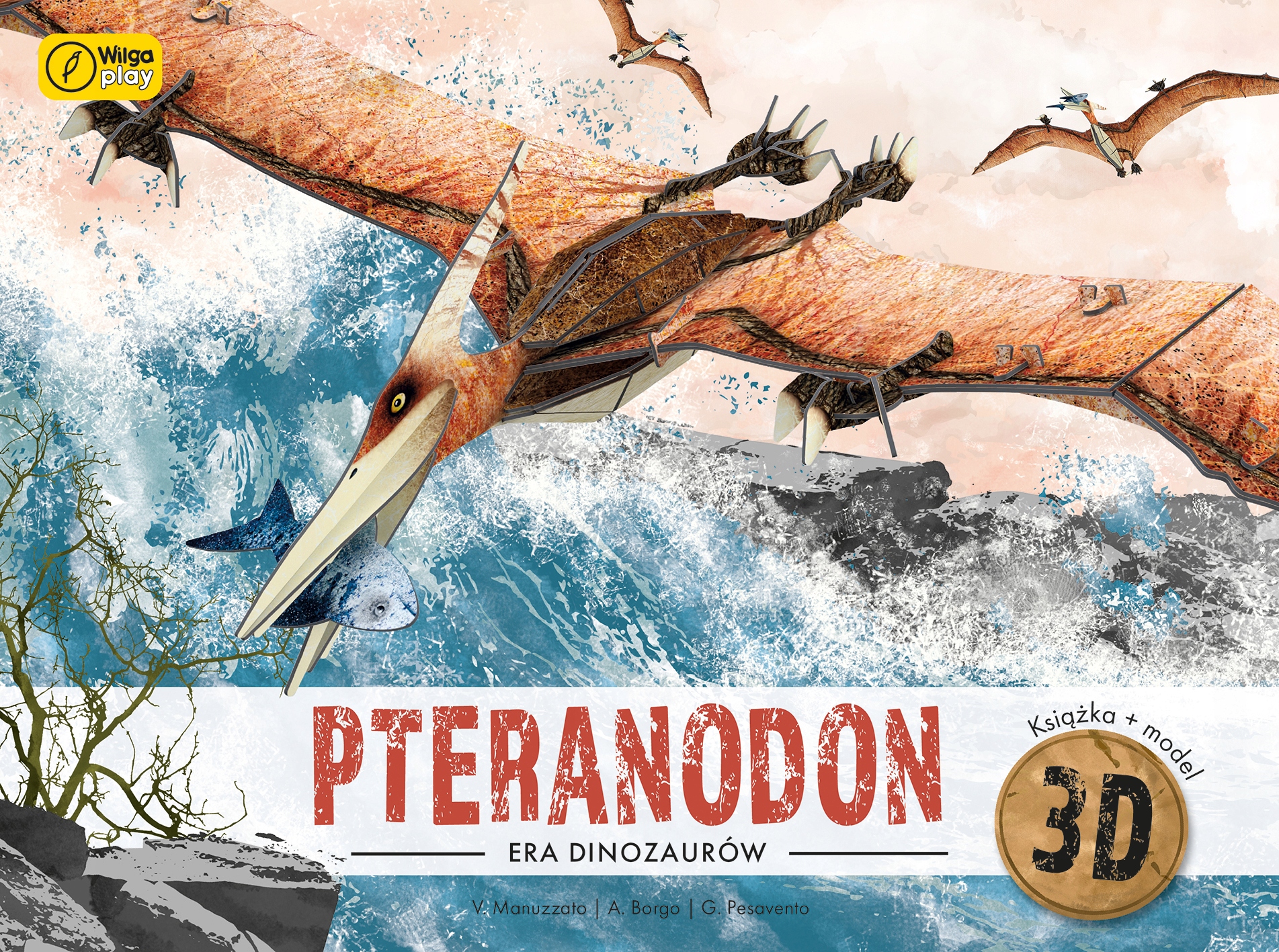 Pteranodon. Era dinozaurów. Puzzle 3D + Książka