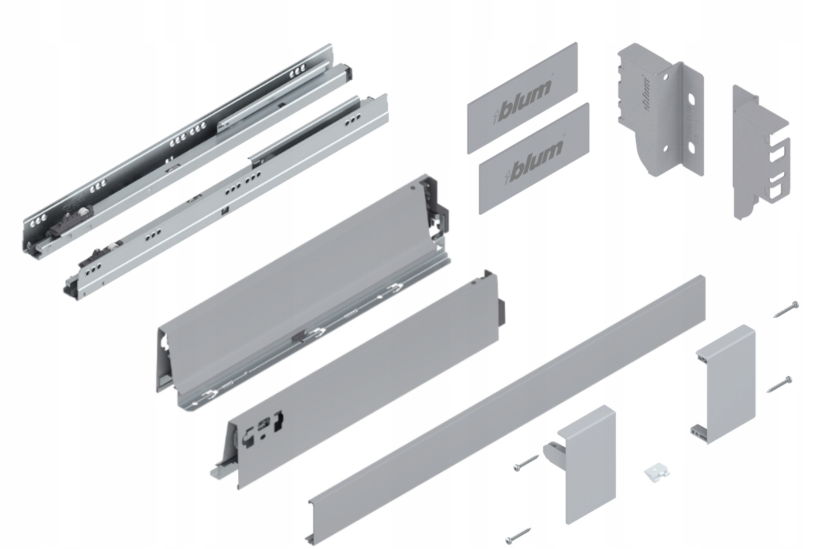 Blum Šuplík 400 Nízká zásuvka vnitřní M Šedá 3