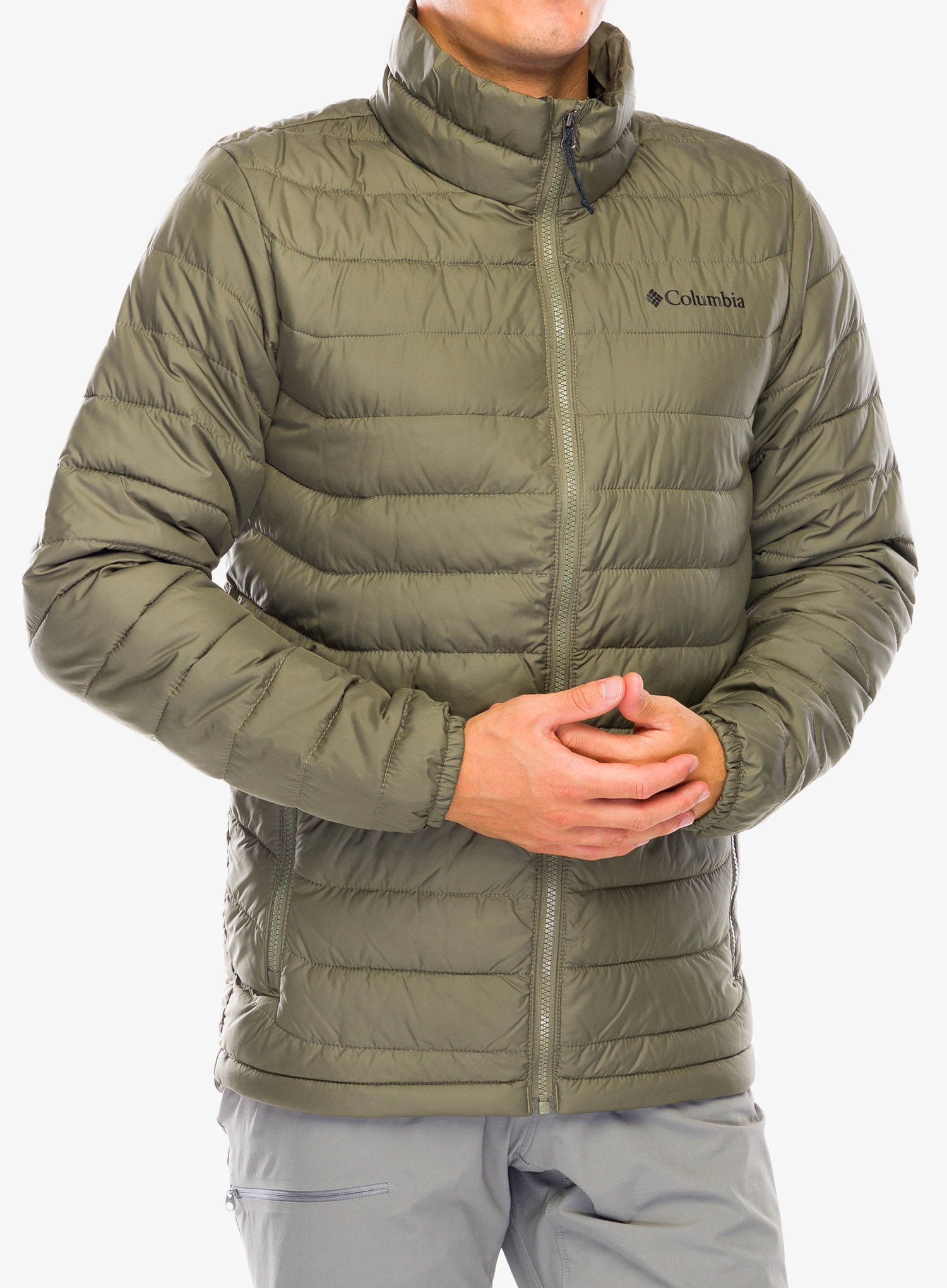 Zateplená bunda Columbia Powder Lite II Jacket stone green S