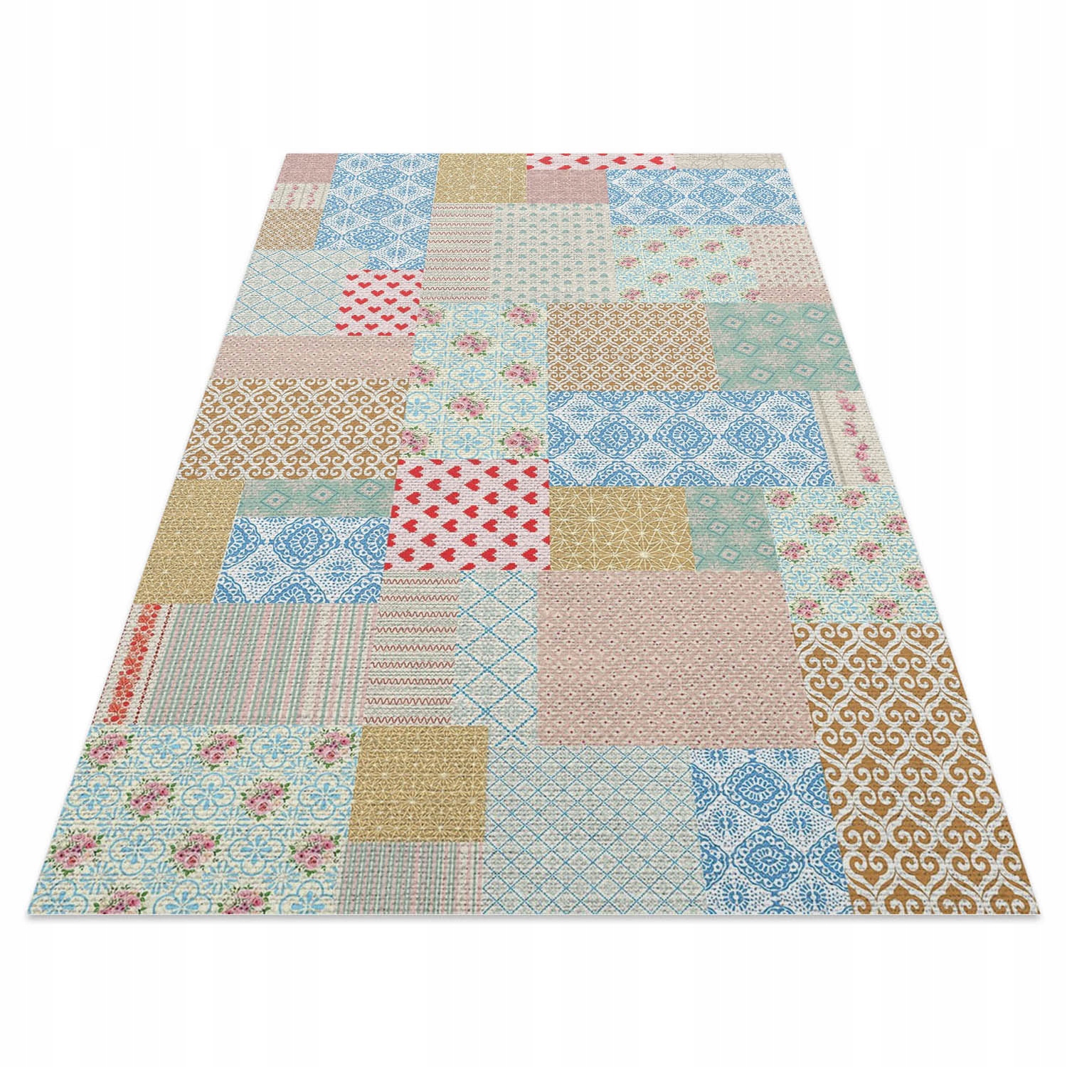 Módní Koberec koberec s unikátním potiskem Patchwork, různé kousky 140x210