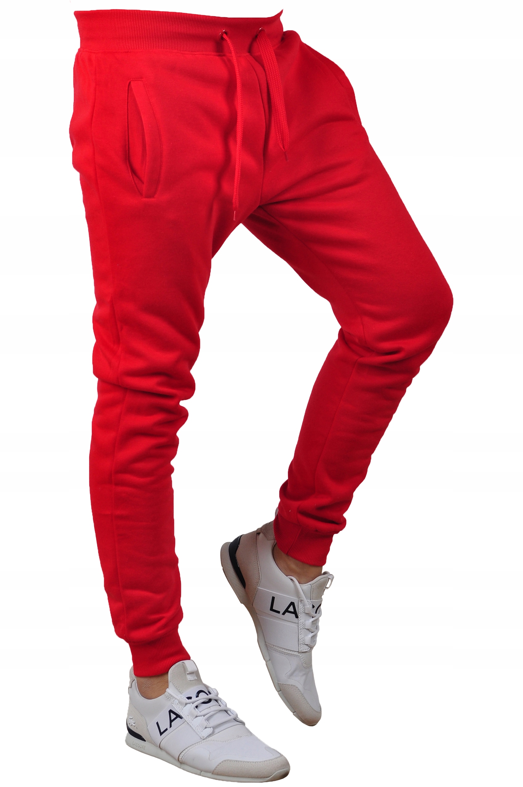 k01 r. XL MĘSKIE SPODNIE DRESOWE JOGGERY GŁADKIE Wzór dominujący bez wzoru