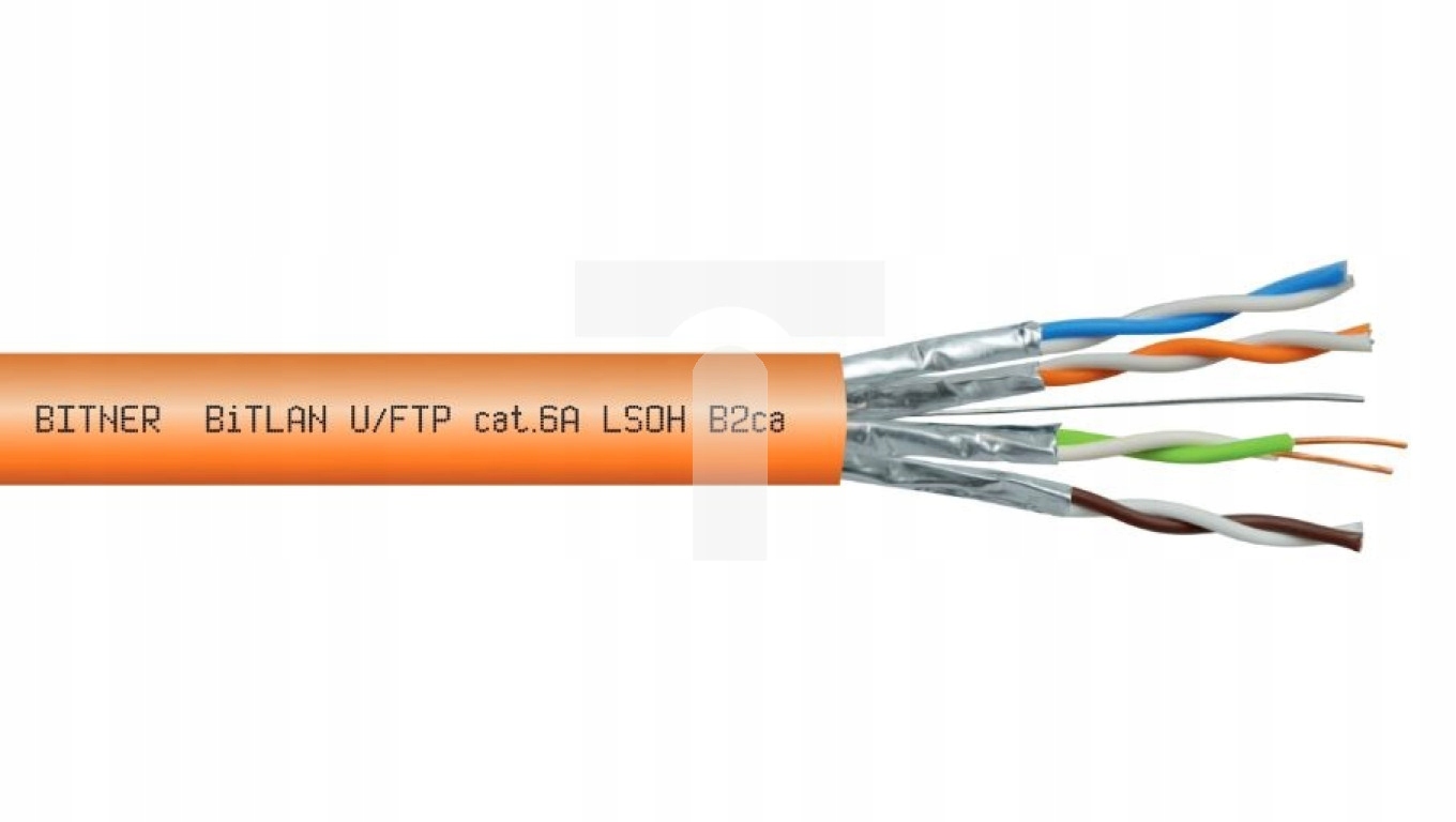 Przewód teleinformatyczny BiTLAN U/FTP 4x2x23 AWG cat. 6A 500MHz LSOH TI01
