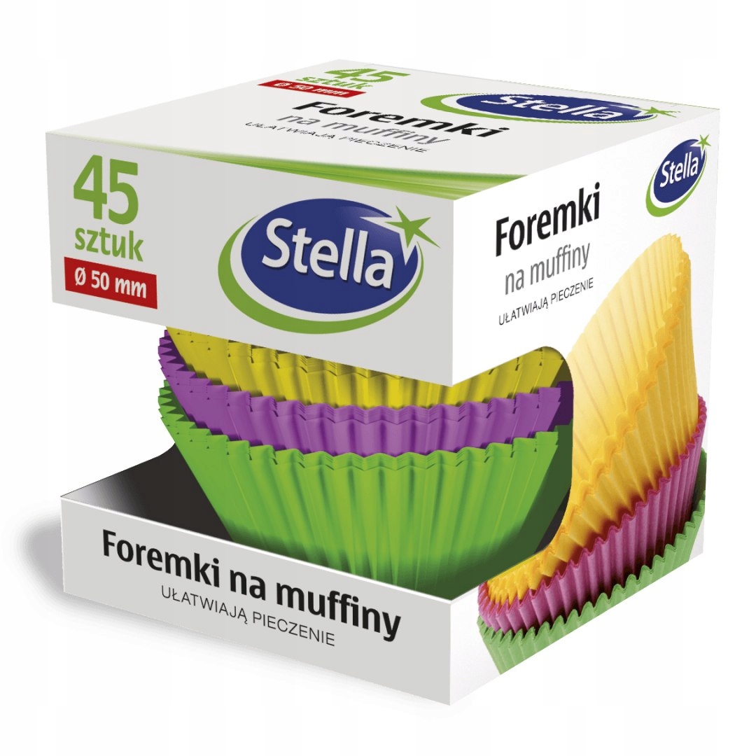 

Stella Foremki na muffiny kolorowe 45 szt.