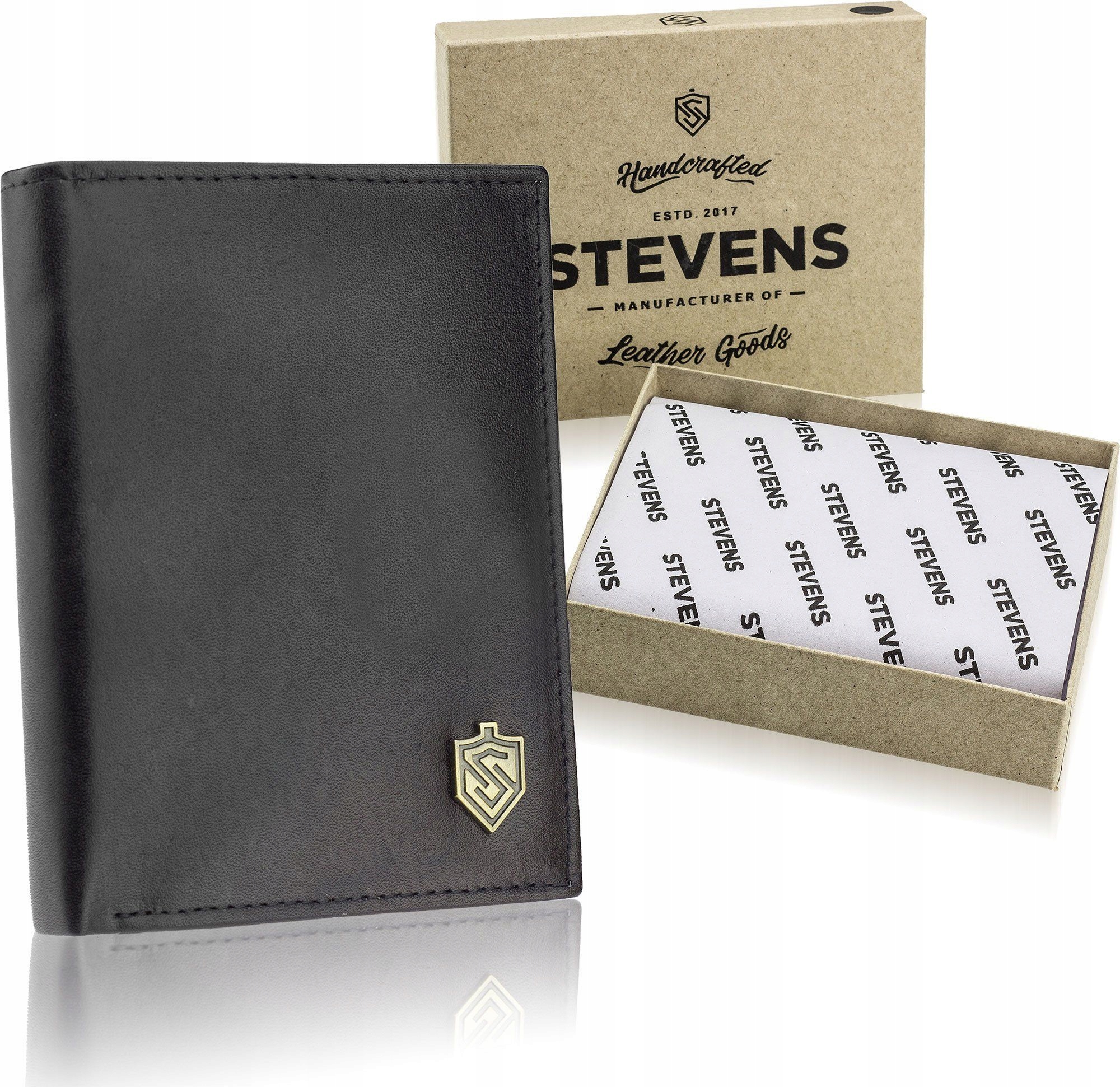 

Stevens Skórzany portfel męski Slim Ochrona Rfid