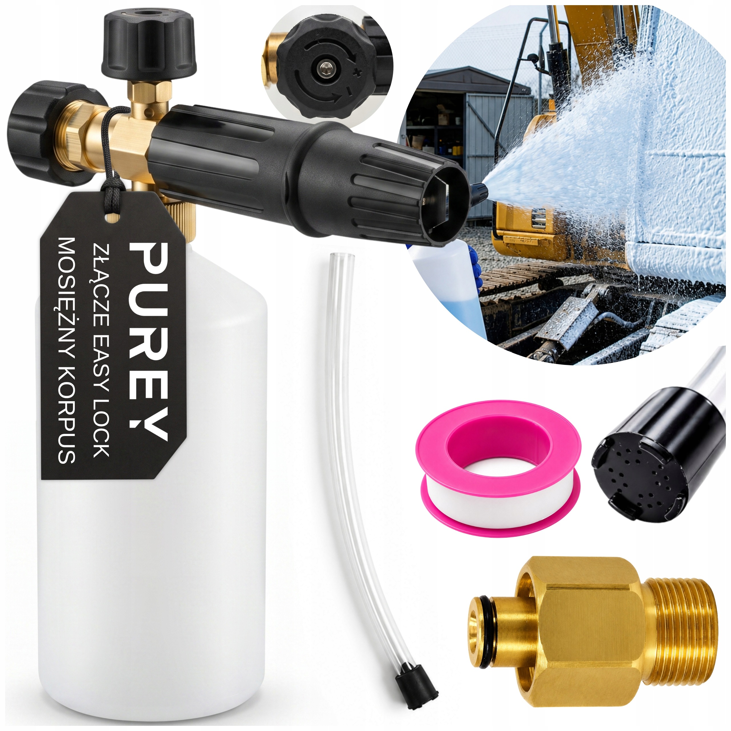 Pianownica Do Myjki Karcher Hd Hds Easy!lock 340BAR Mocna Mosiężna Purey 1L