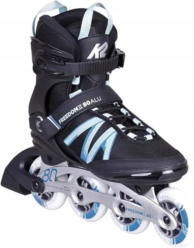 DAMSKIE ROLKI REKREACYJNE FITNESS K2 FREEDOM II 80 ALU W ROZMIAR 37