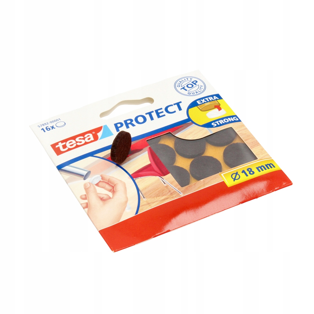 

Podkładki filcowe Tesa okrągłe brązowe 18mm 16szt