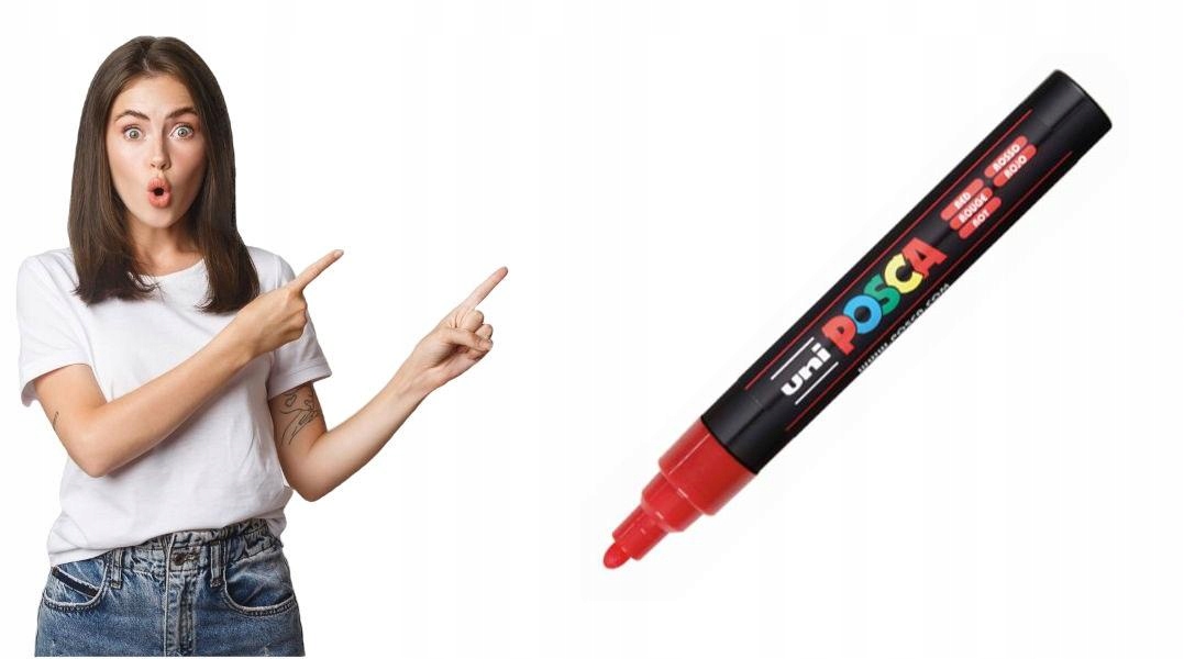 Marker UNI POSCA PC-5M czerwony (15)