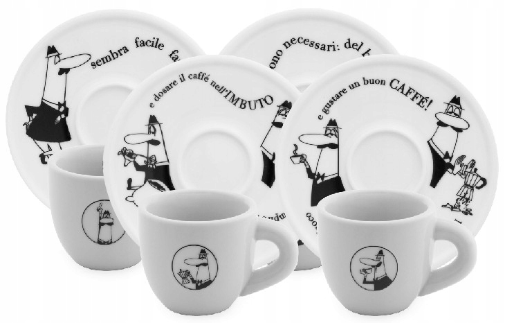 

Filiżanki z podstawką ceramiczne Bialetti Carousel
