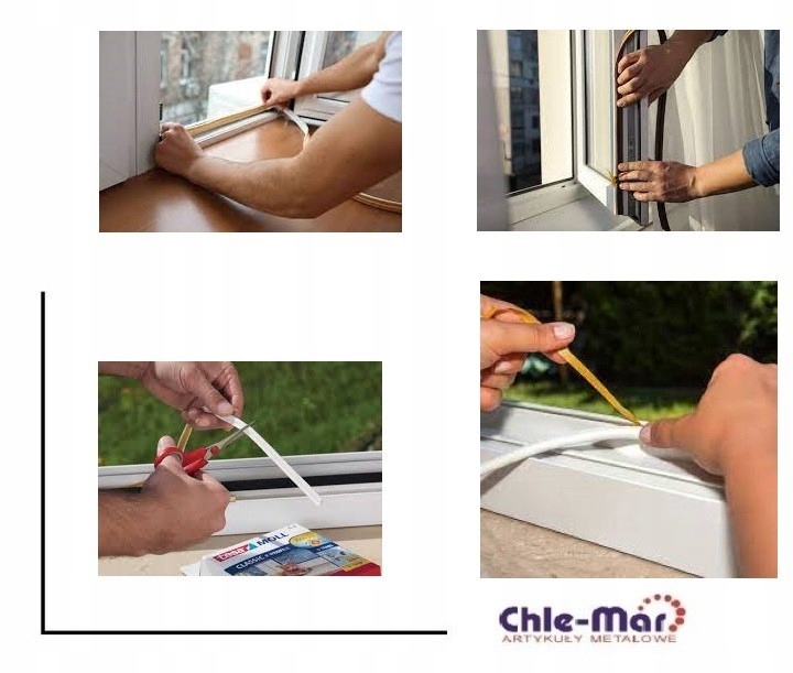 Uszczelka do okien PROFIL ''D'' 14x12mm BIAŁA 40m Kod producenta D50BI