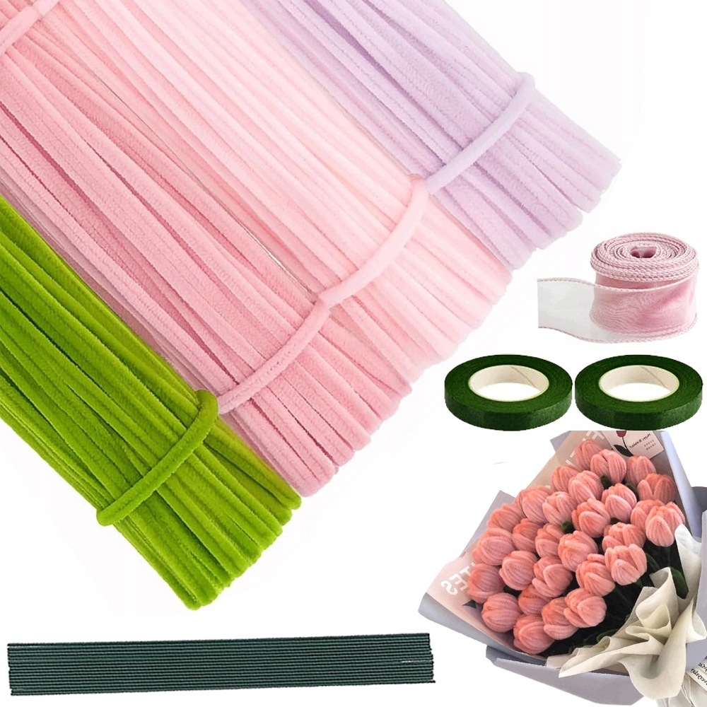 Sada 400 Diy Lesklých Drátků Pro Výrobu Tulipánů Je Ideální Jako Dárek