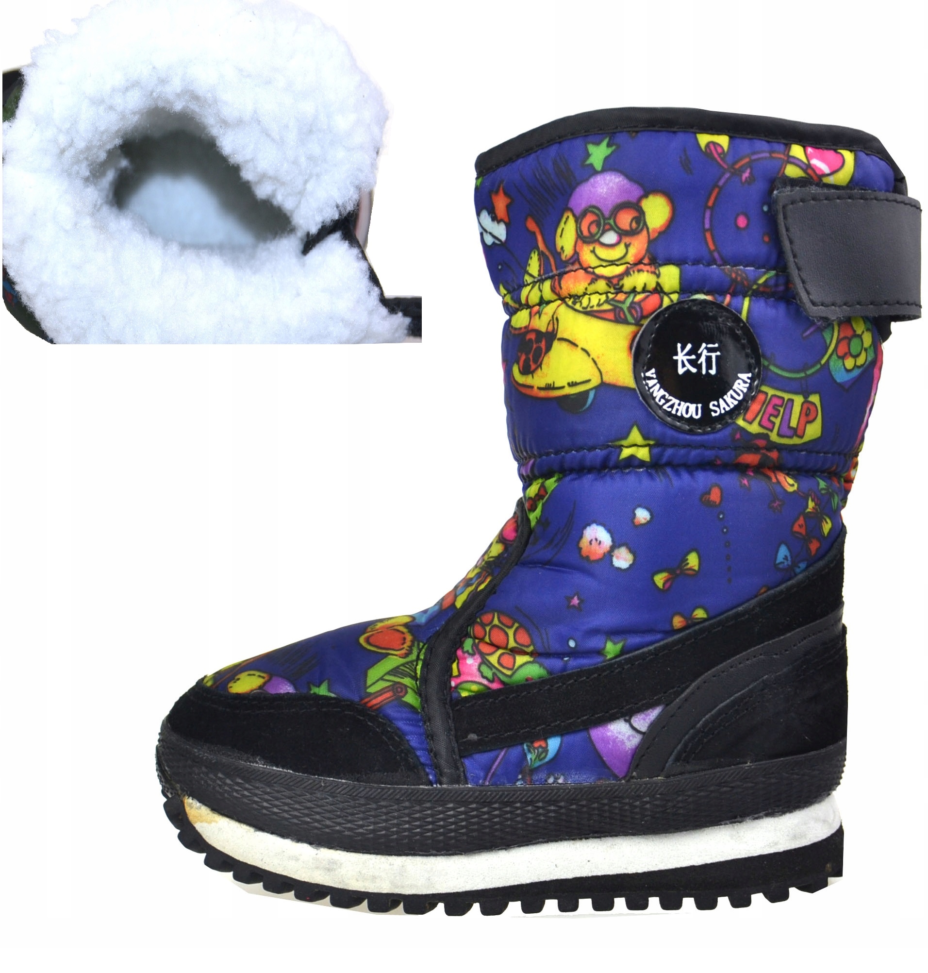 NeW WODOODPORNE OCIEPLANE Śniegowce Granat r34