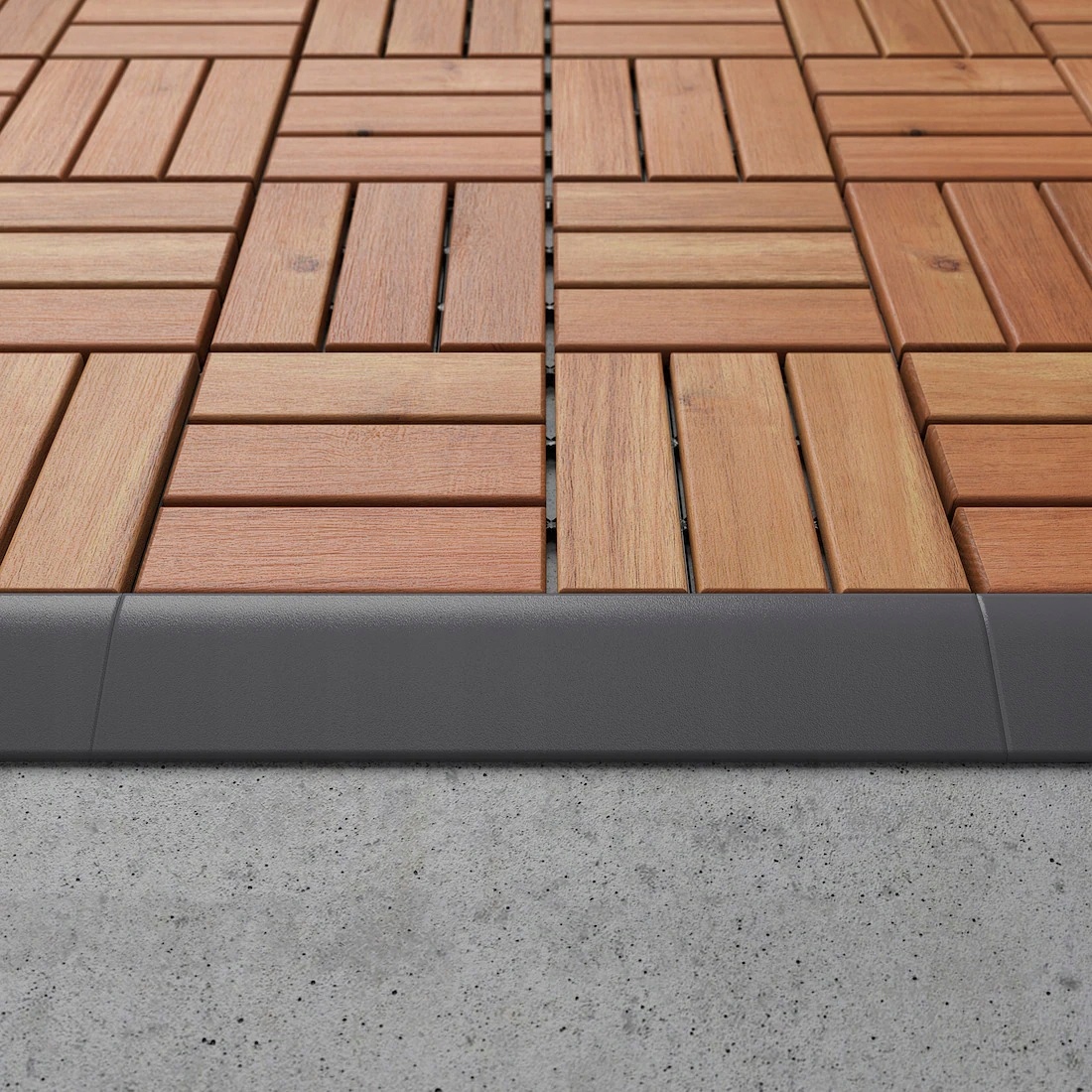 LISTWA KRAWĘDZIOWA PODŁOGOWA ZEW. SZARA 4 SZT. Materiał inny materiał