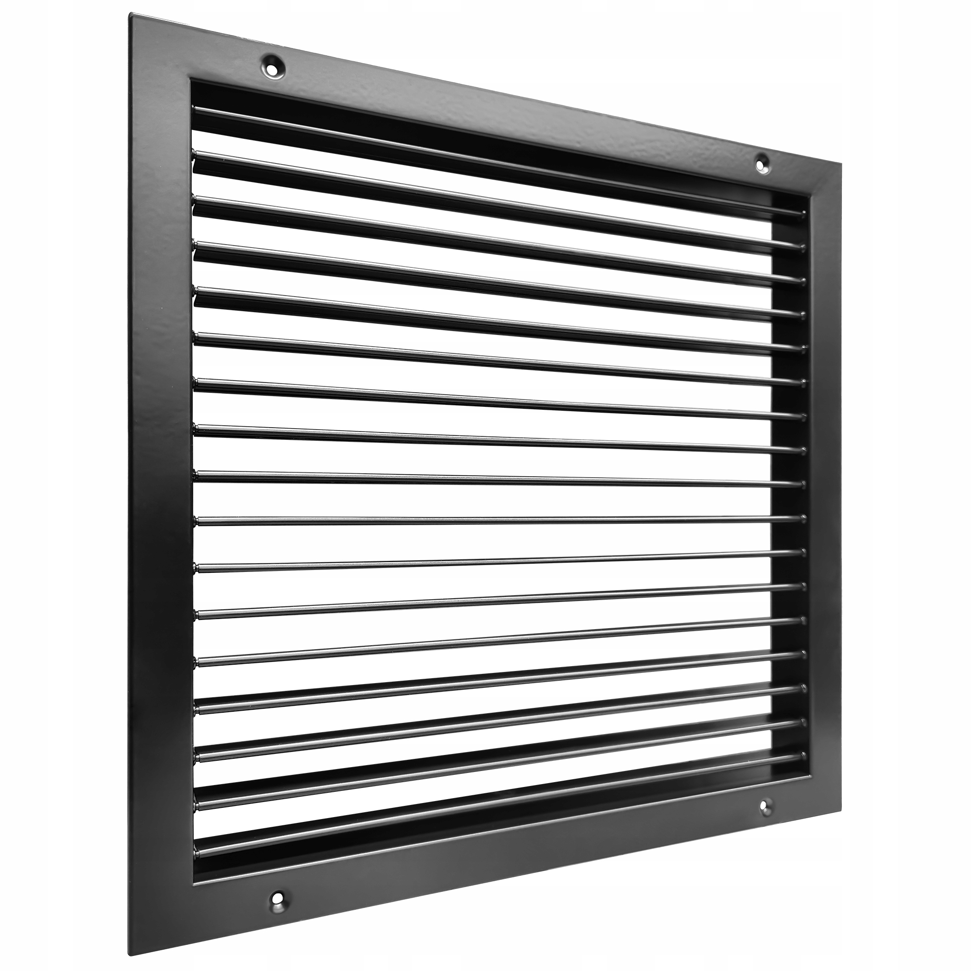 Ventilační mřížka kovová s lítostí KSH20x20 černá