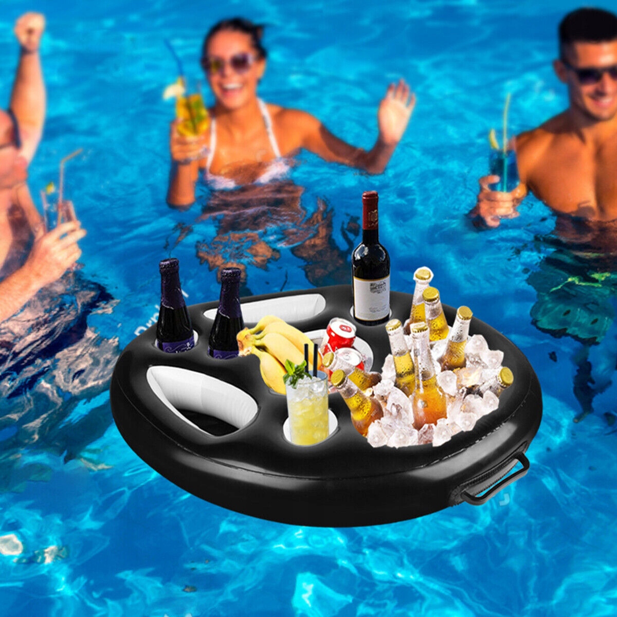 PŁYWAJĄCA TACA BASENOWA NADMUCHIWANY BAREK STOLIK SPA NADMUCHIWANY STOLIK Marka bez marki