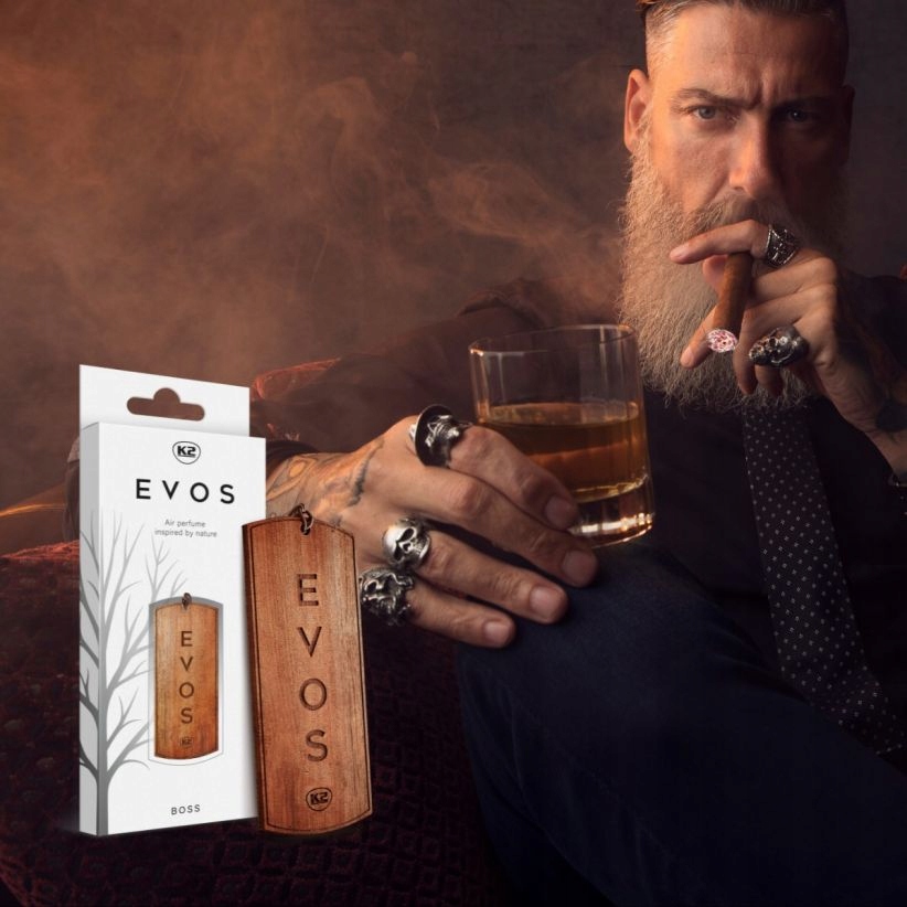 K2 EVOS BOSS perfumy do samochodu zawieszka drewno EAN (GTIN) 5906534020017