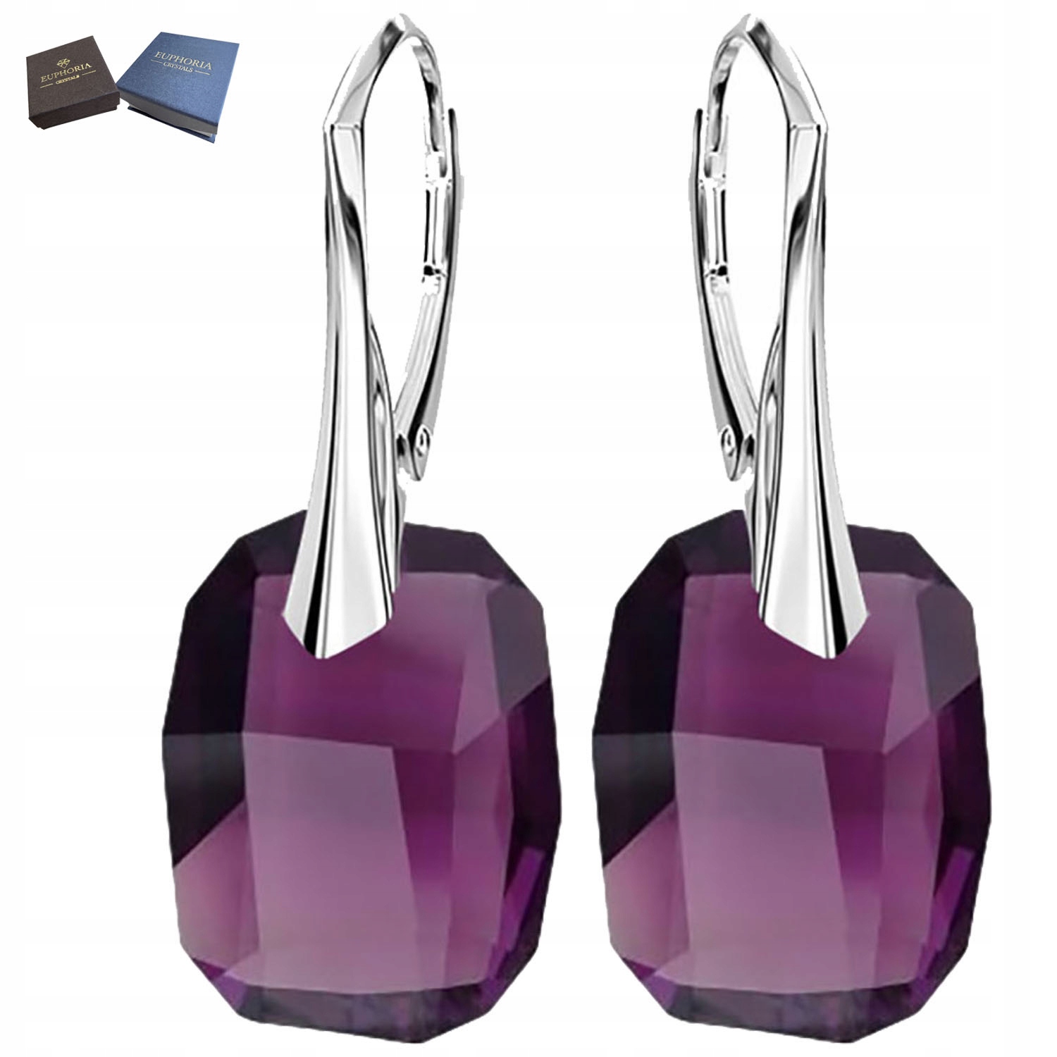 Stříbrné Náušnice Stříbro 925 Dámské Závěsné s Křišťály jako Dárek Dlouhé