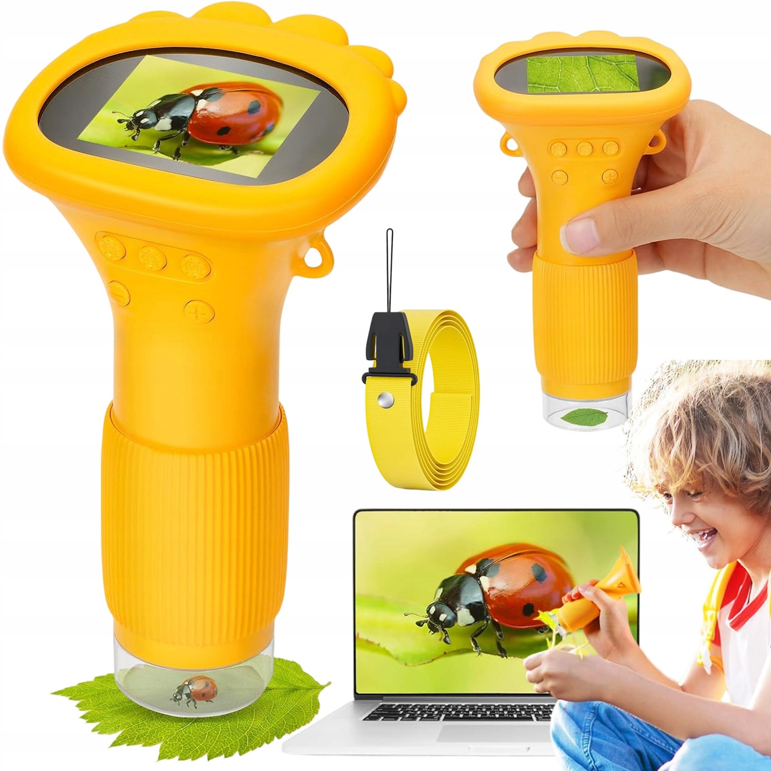 Digitální Ruční Přenosný Mikroskop Pro Děti Mini Kapesní Lupa 1000X