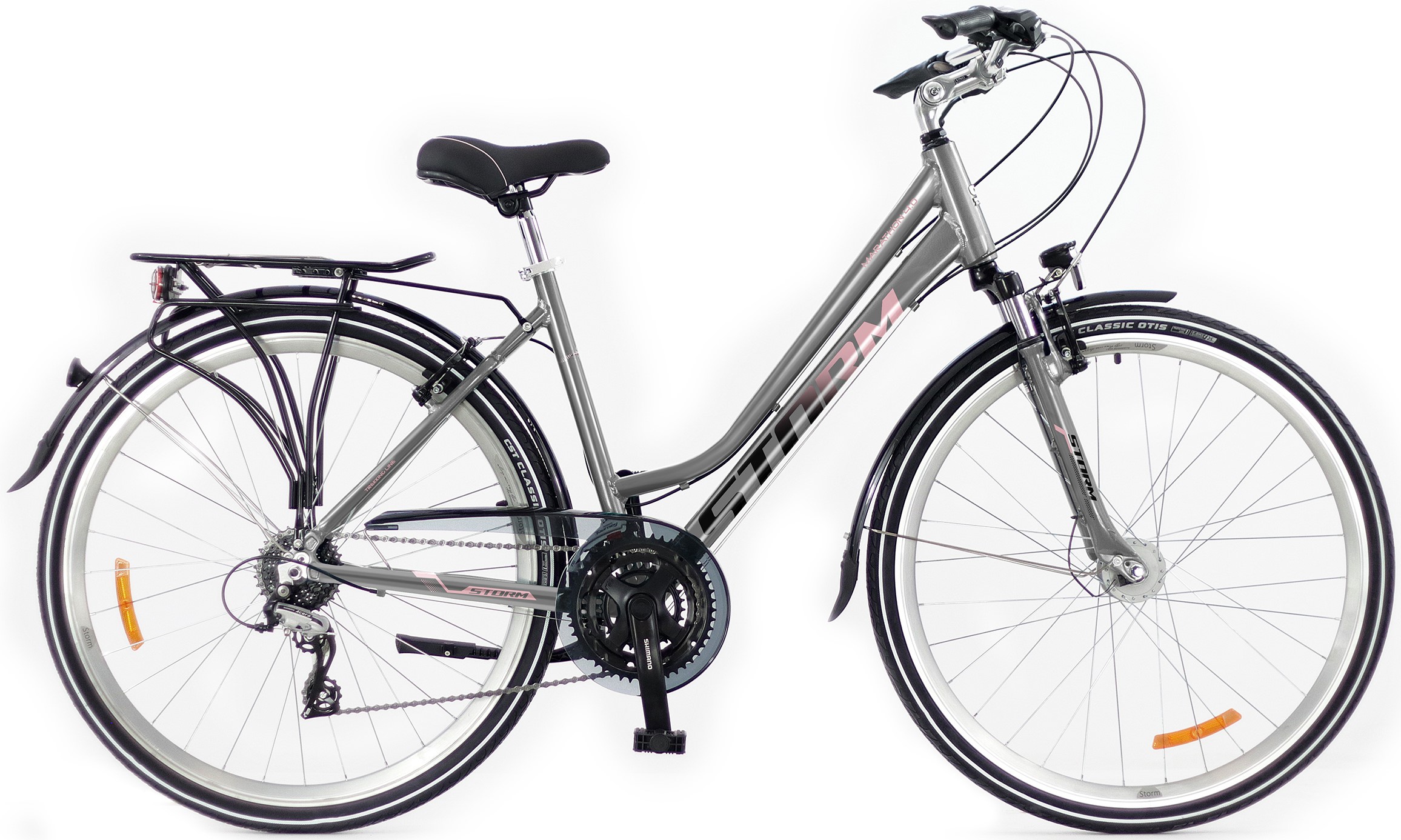 Rower Trekkingowy Storm Marathon 4.0 Lady rama 17 28 srebrny róż 2026