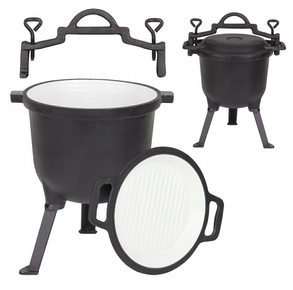 

Kociołek Myśliwski 11 L Pokrywa 2w1 Patelnia Grill