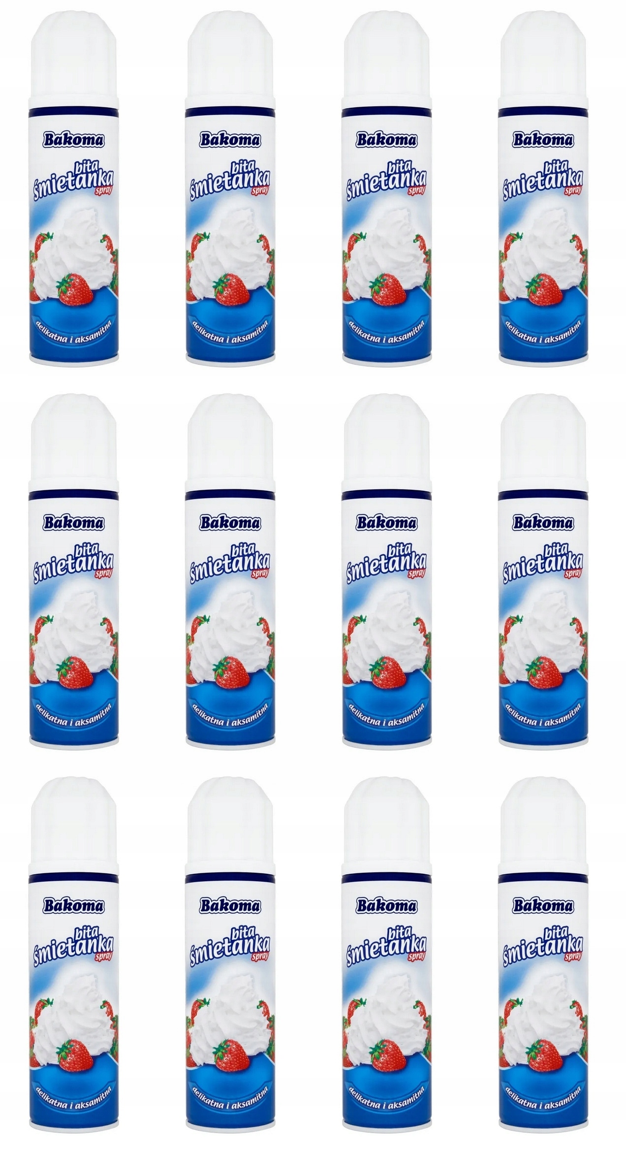 Levně 12 x 250 g Bakoma Bita Smetana ve spreji Karton
