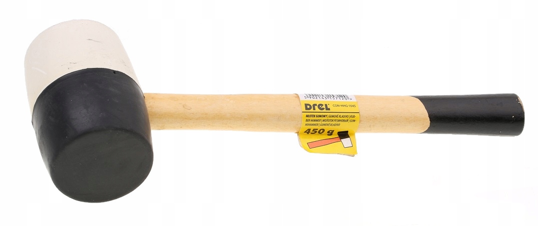 

Młotek Gumowy Czarno-biały 450 gr Drewniany Trzon