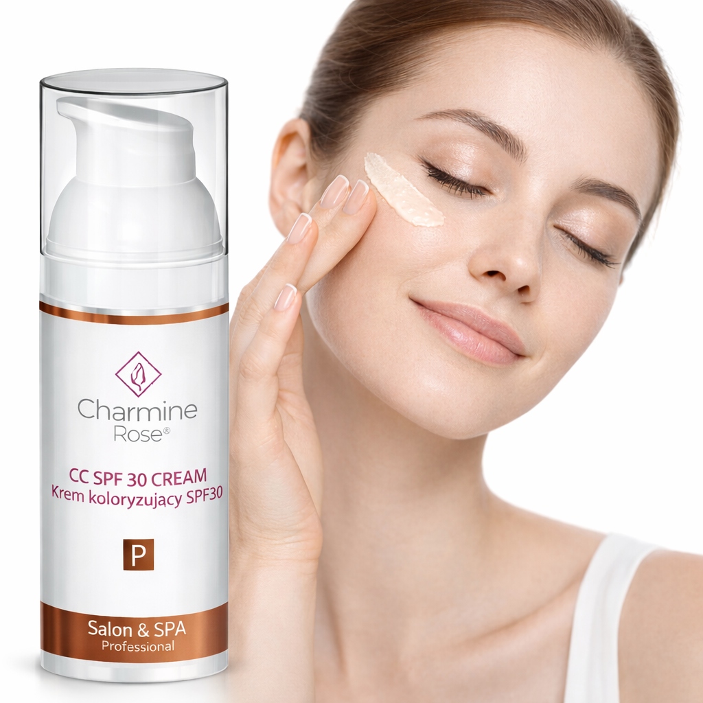 Charmine Rose Krem CC color control Natural SPF30 podkład Kultowy wyrównuje