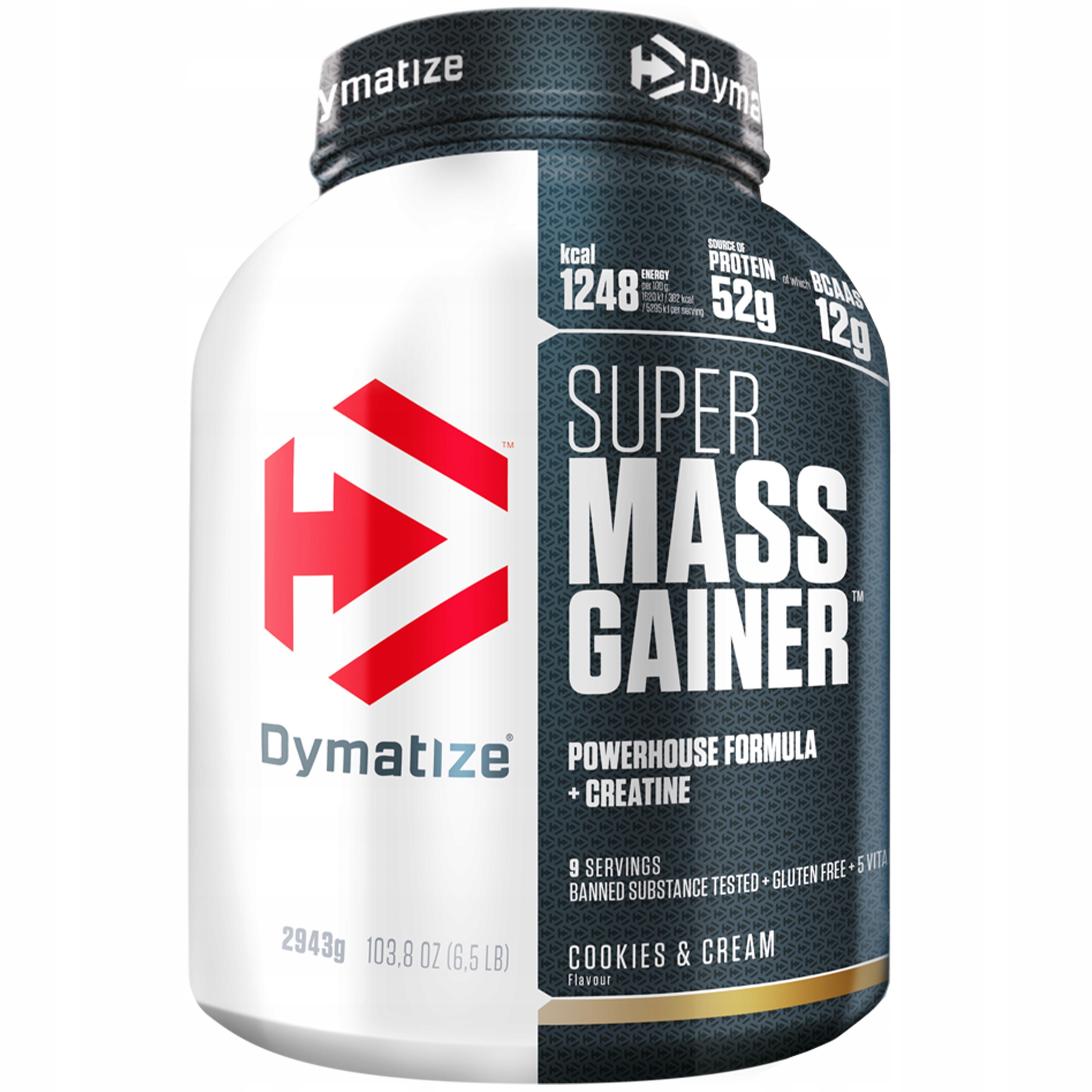 Gainer Dymatize Mass 2943 g Bílkoviny Sacharidy Sušenky Krém