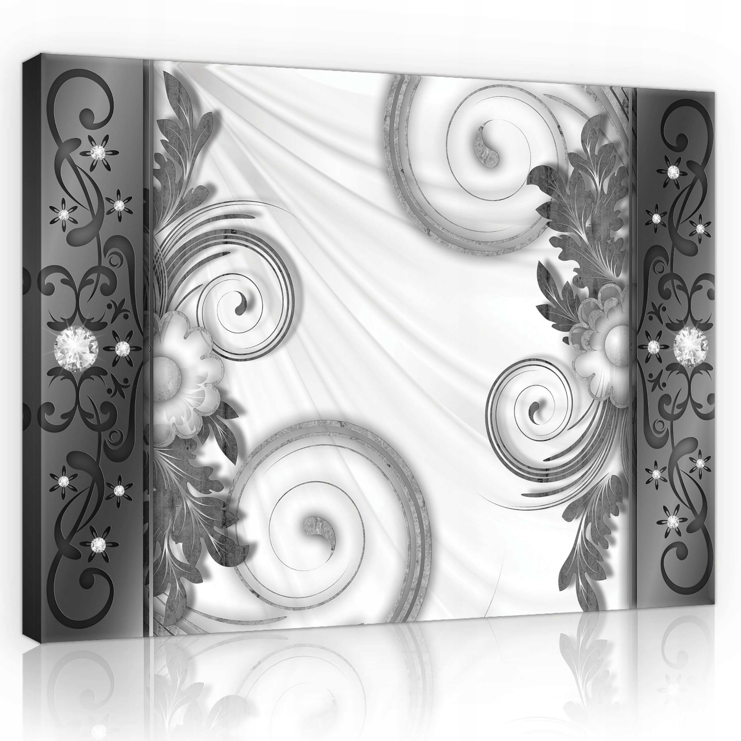 Obraz 80x60 Elegantní monochromatická kompozice do obývacího pokoje ve stylu loftu