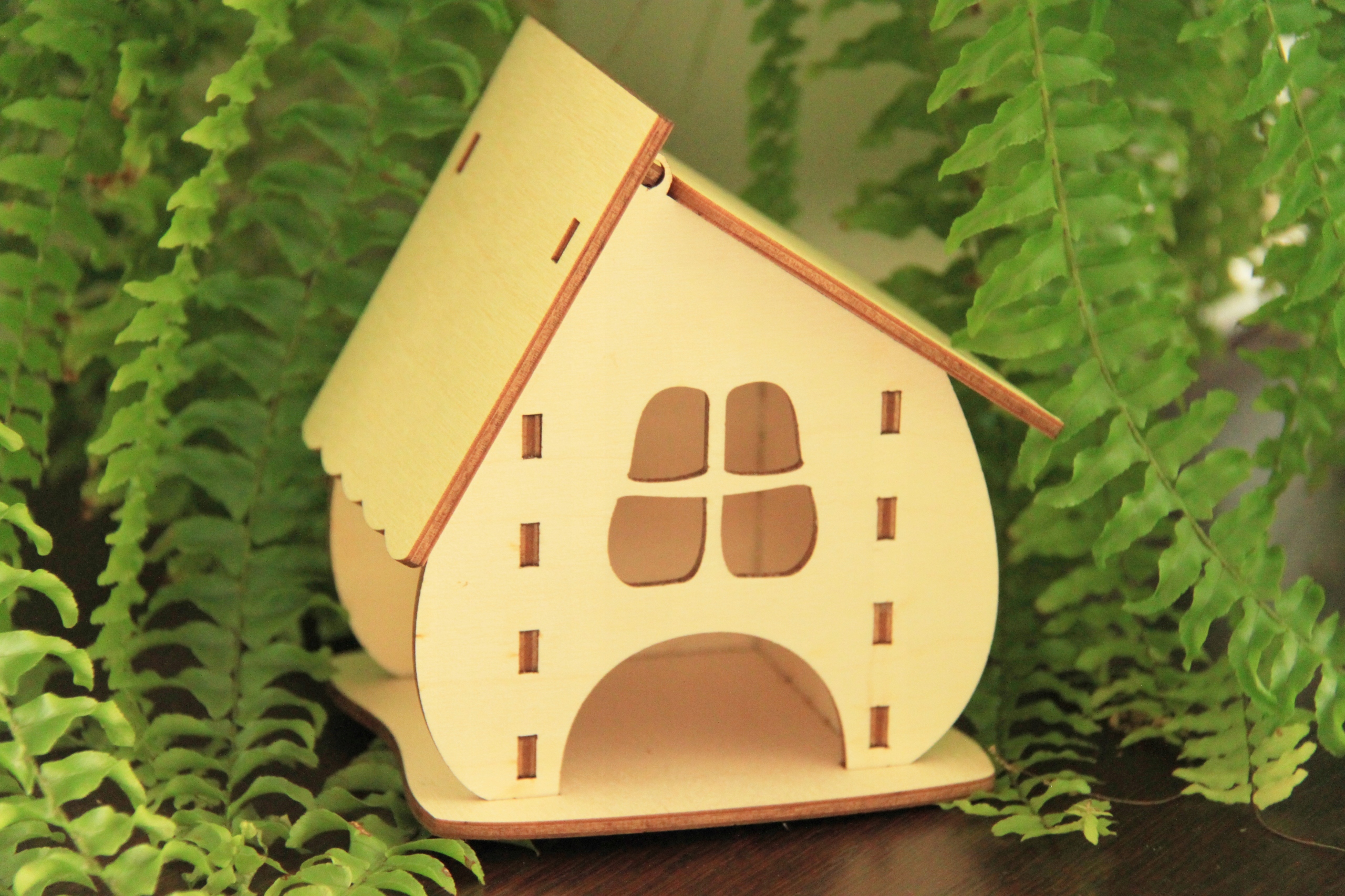 Dekoracje Las w szkle Drewniany Domek Mini Rodzaj akcesoria