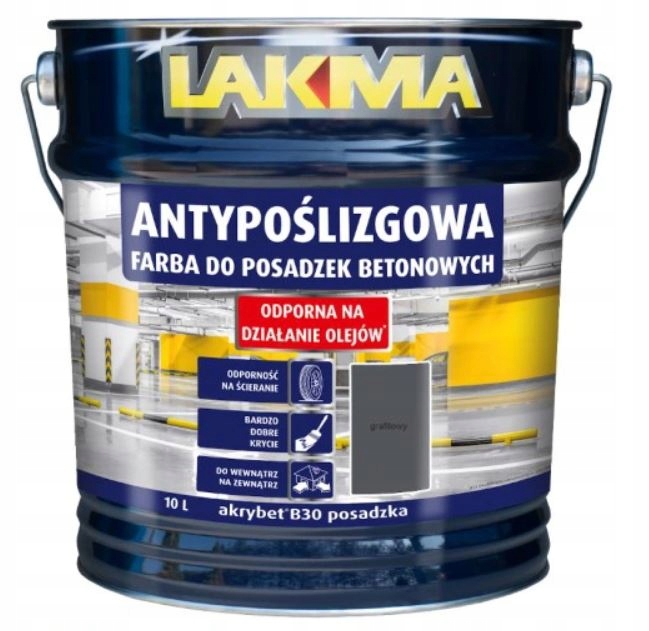Farba Akrybet B30 Posadzka Grafitowy Lakma 10L