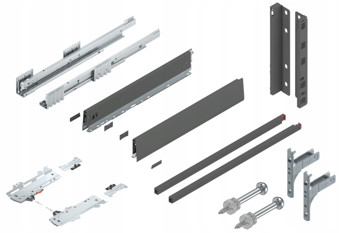 Blum Zásuvka Merivobox 550 Vysoká E Tip-On Antr 40 kg