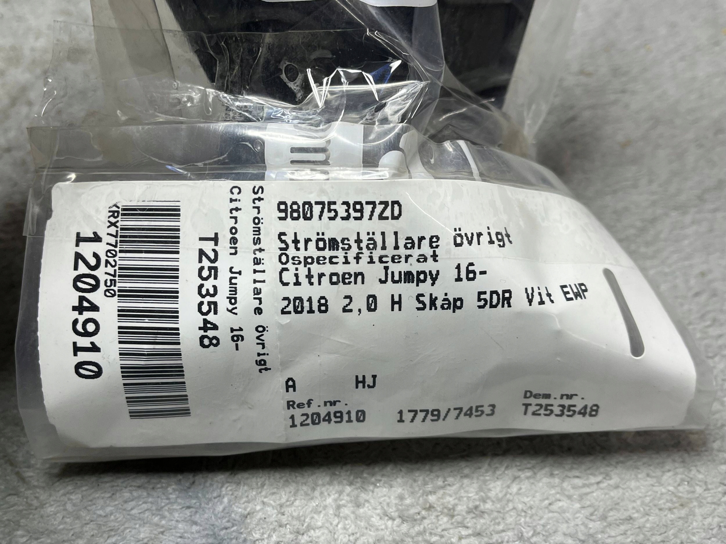Comandi PRZYCISKI Citroen Jumpy 98075397ZD