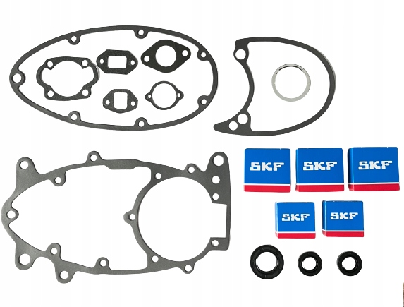 Nová Sada Ložisk Skf Těsnění Těsnění Jawa 50 Ogar 200 Kryngeli