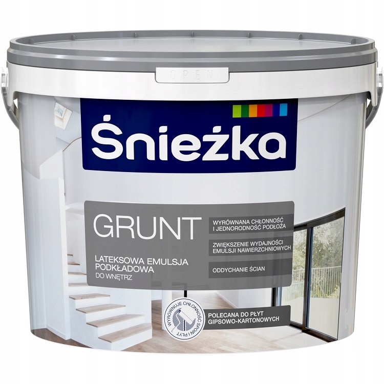 

Śnieżka Farba Gruntująca Grunt Biały 10L
