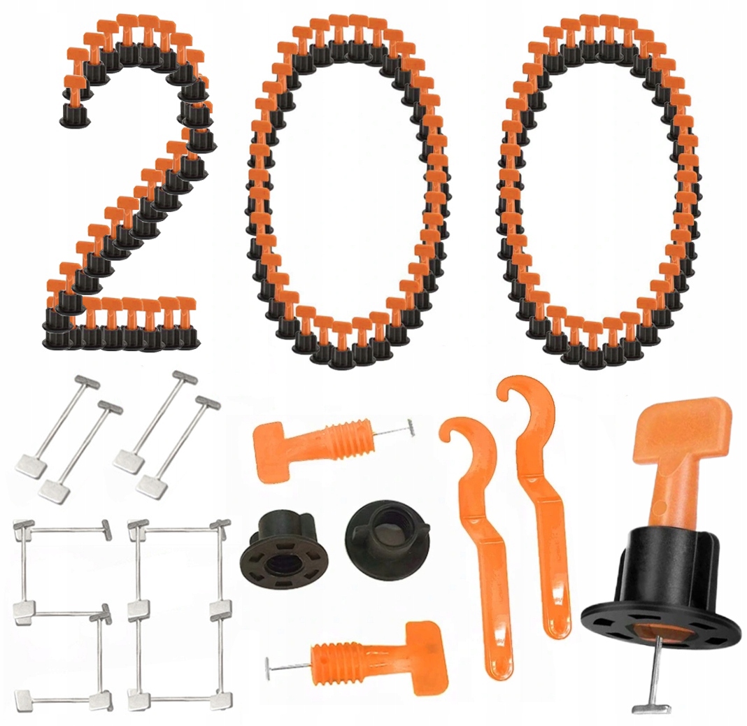 

200x System Poziomowania Płytek Klipsy v.2 Klucz