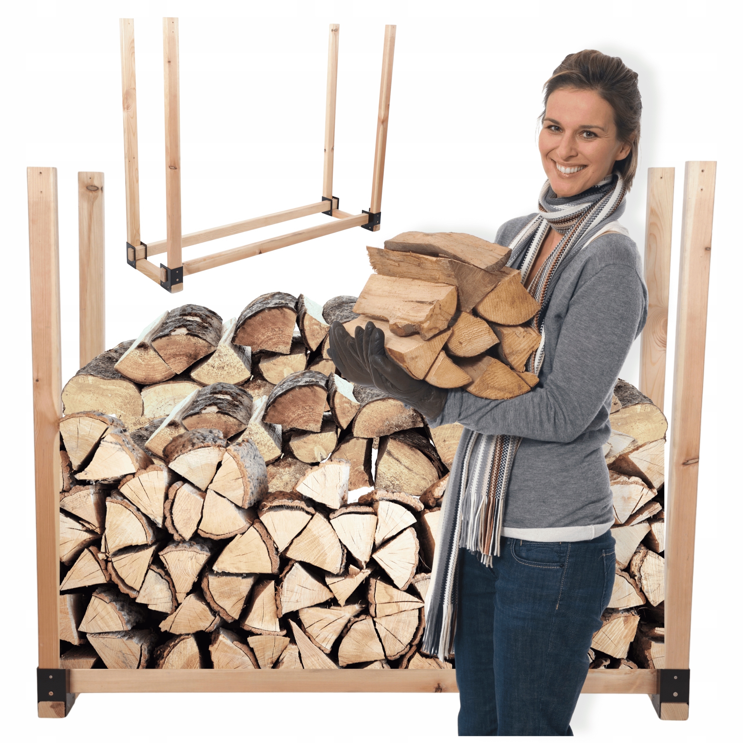 Stojan na krbové drevo Prístrešok na palivové drevo 0,5 m3 Eko