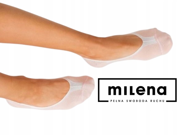 Stopki Milena Ballerina Bawełniane Silikonowe 0491 Szary 37-41