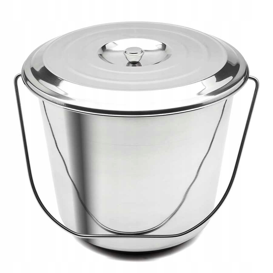 

Metalowe wiadro z pokrywą do żywności Tadar 9l