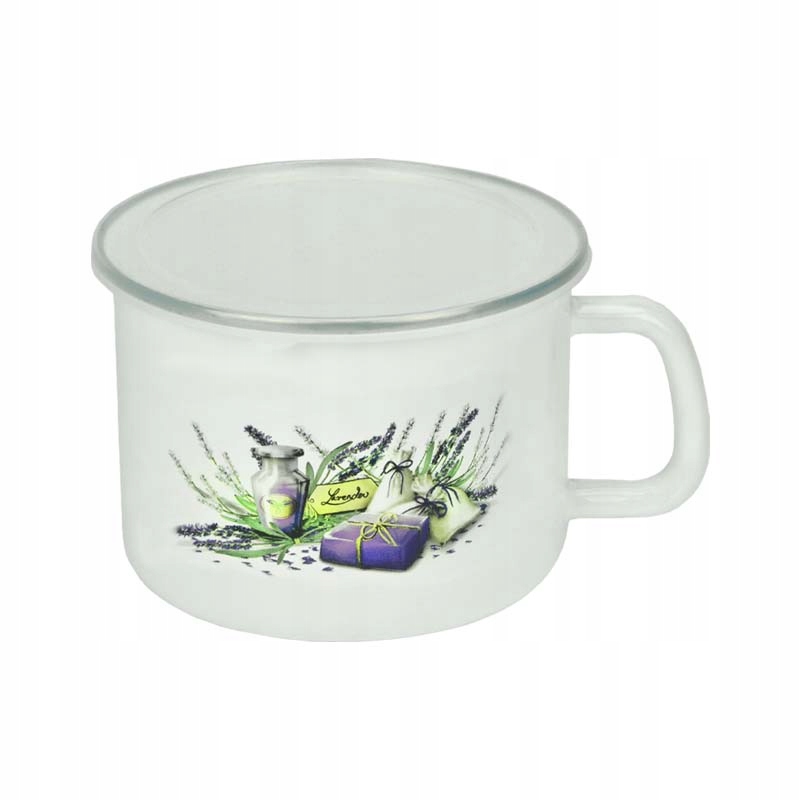 

Kubek emaliowany z uchem i pokrywką 10cm do mleka