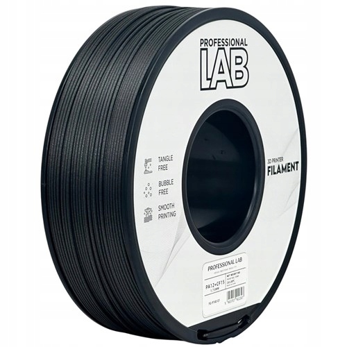 Nylon PA12 CF15 filament černý s carbon fiber 1,75mm 1kg Professional Lab